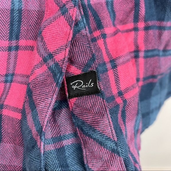 RAILS Blue & Pink Hunter Plaid Button Down Shirt - Picture 3 of 7